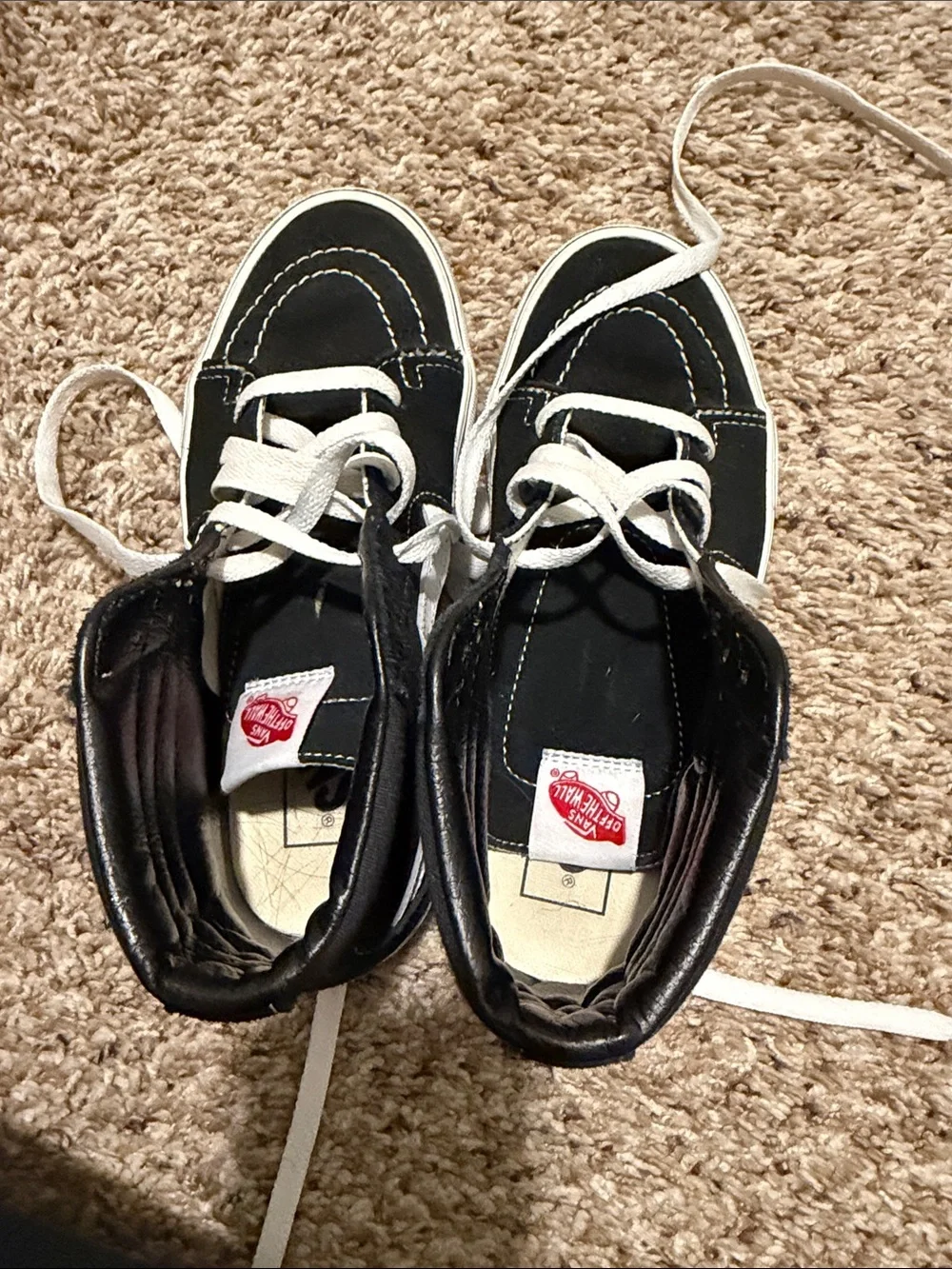 Vans women Black and White High-Top Sneakers